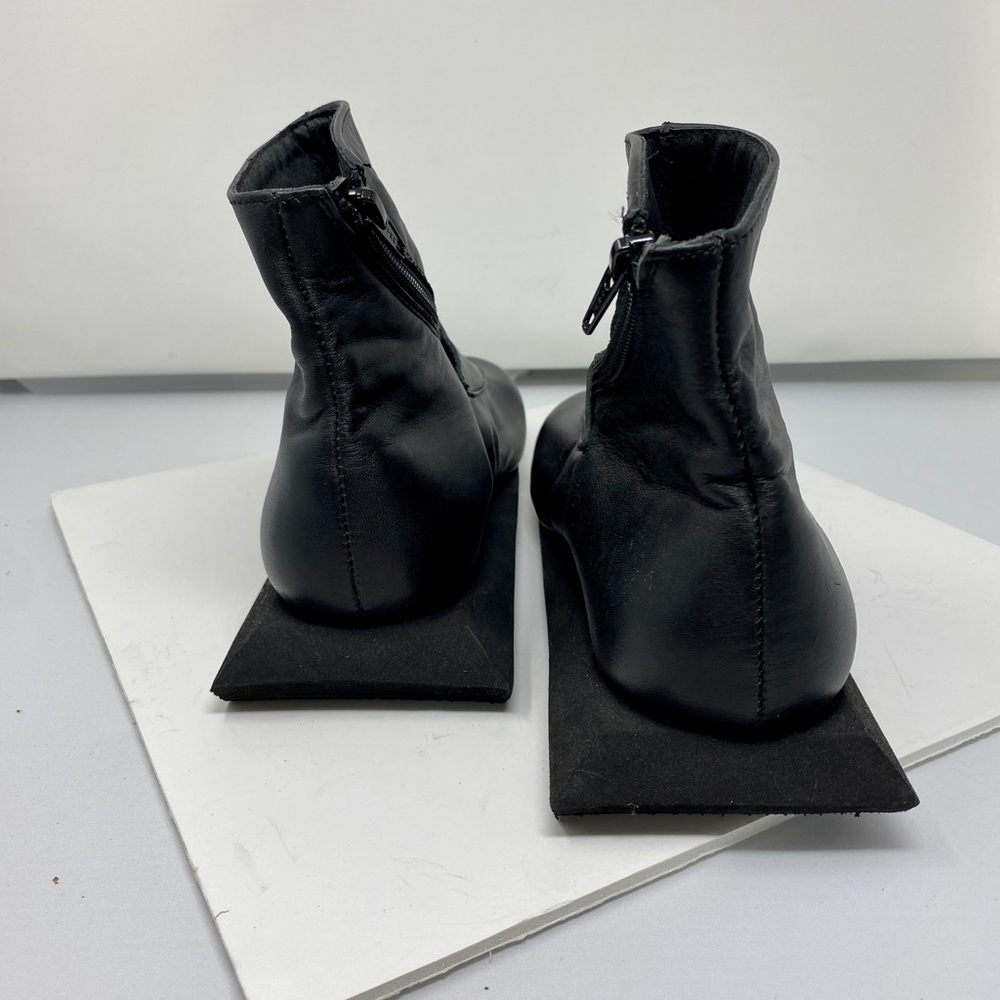 New Unisex black leather concept boots by VOID, New York, in original dust bag - Picture 3 of 7